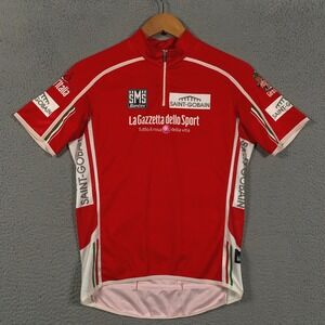 Santini Giro d'Italia Maglia Rosso Cycling Jersey Mens Small S Red Short Sleeve